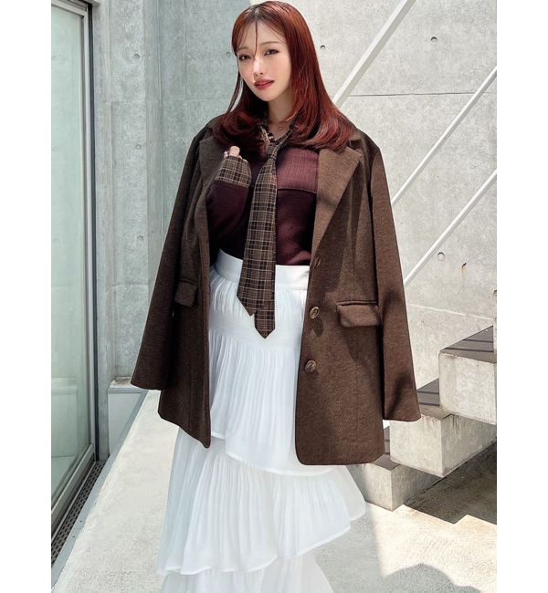 RESEXXY「シャツレイヤードニットトップス」|ニット・セーター|