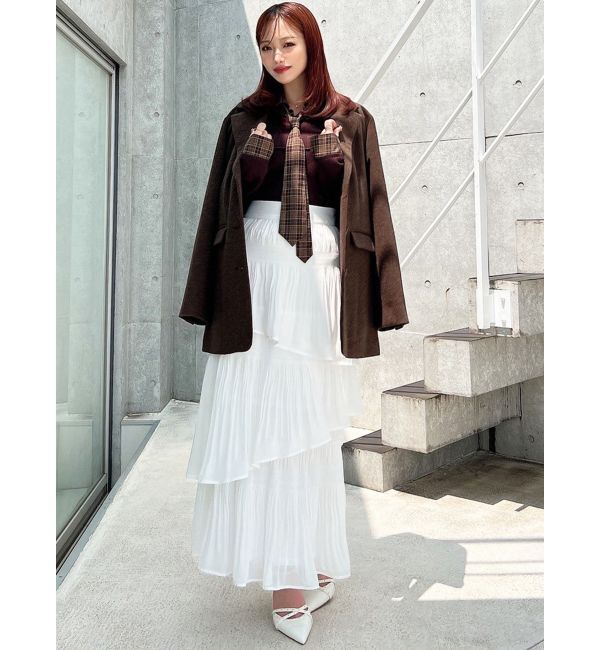 RESEXXY「シャツレイヤードニットトップス」|ニット・セーター|