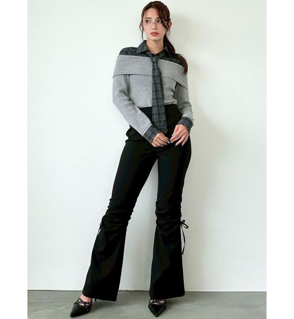 RESEXXY「シャツレイヤードニットトップス」|ニット・セーター|