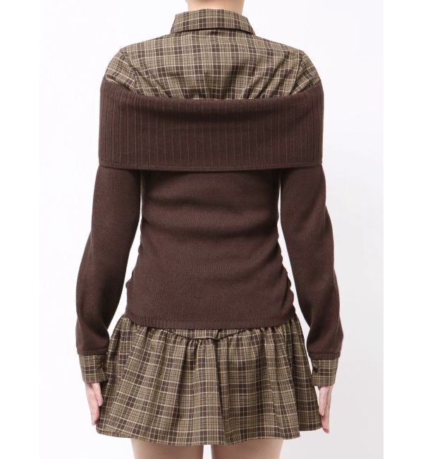 RESEXXY「シャツレイヤードニットトップス」|ニット・セーター|