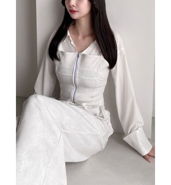 RESEXXY「スウェットビスチェドッキングシャツ【セットアップ着用可能】」|シャツ・ブラウス|