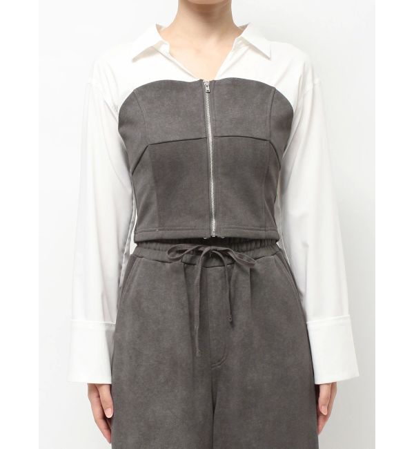 RESEXXY「スウェットビスチェドッキングシャツ【セットアップ着用可能】」|シャツ・ブラウス|