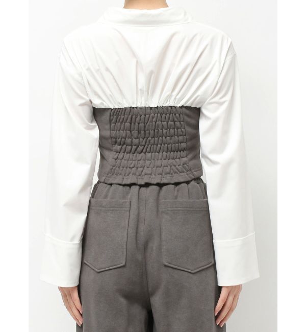 RESEXXY「スウェットビスチェドッキングシャツ【セットアップ着用可能】」|シャツ・ブラウス|