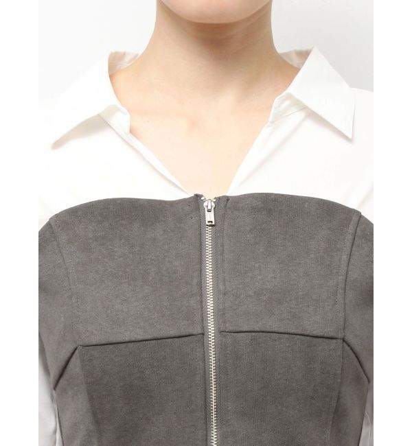 RESEXXY「スウェットビスチェドッキングシャツ【セットアップ着用可能】」|シャツ・ブラウス|