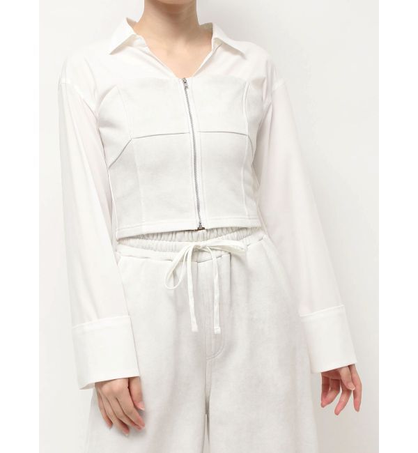 RESEXXY「スウェットビスチェドッキングシャツ【セットアップ着用可能】」|シャツ・ブラウス|