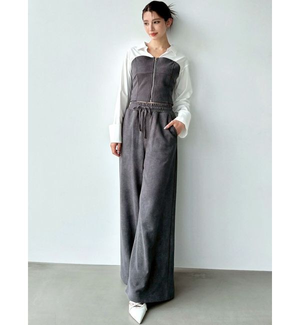 RESEXXY「スウェットビスチェドッキングシャツ【セットアップ着用可能】」|シャツ・ブラウス|