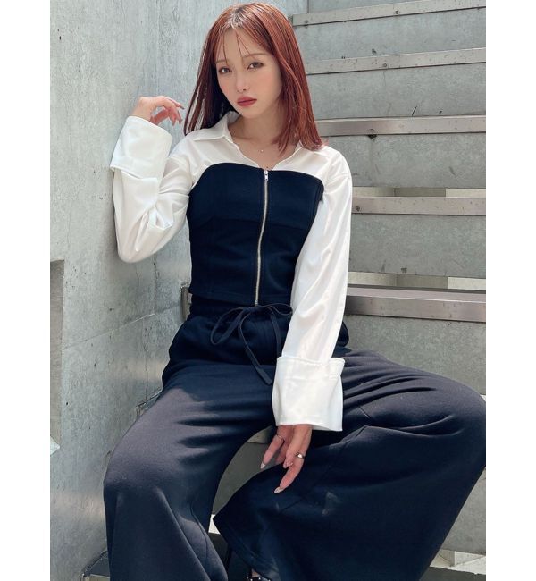 RESEXXY「スウェットビスチェドッキングシャツ【セットアップ着用可能】」|シャツ・ブラウス|