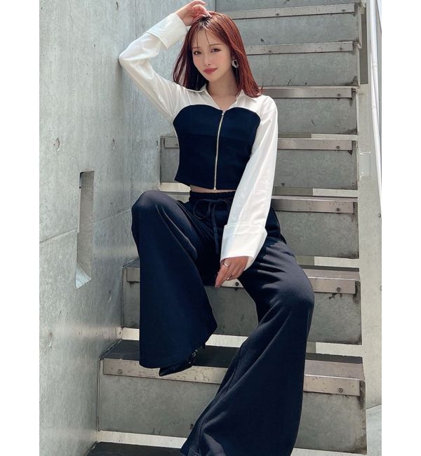 RESEXXY「スウェットビスチェドッキングシャツ【セットアップ着用可能】」|シャツ・ブラウス|