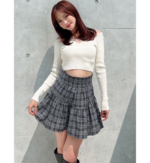 RESEXXY「チェックミニフレアスカート【セットアップ着用可能】」|スカート|