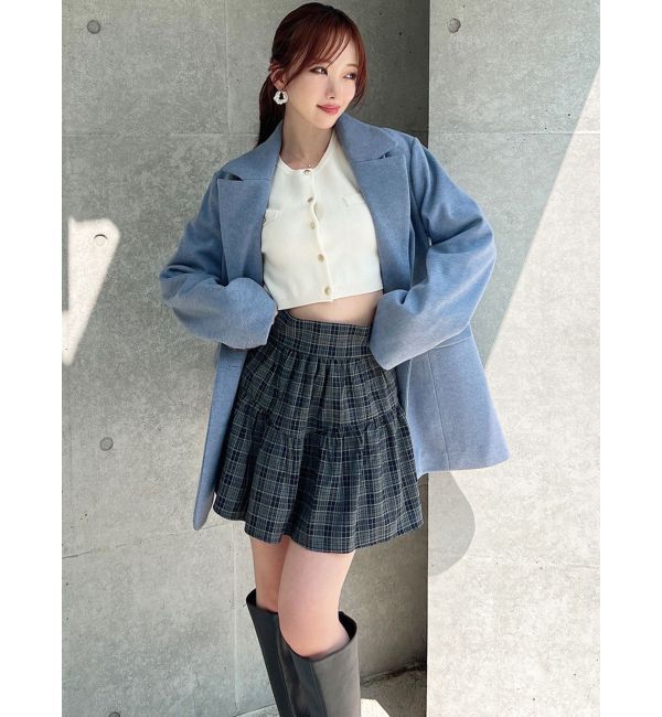 RESEXXY「チェックミニフレアスカート【セットアップ着用可能】」|スカート|