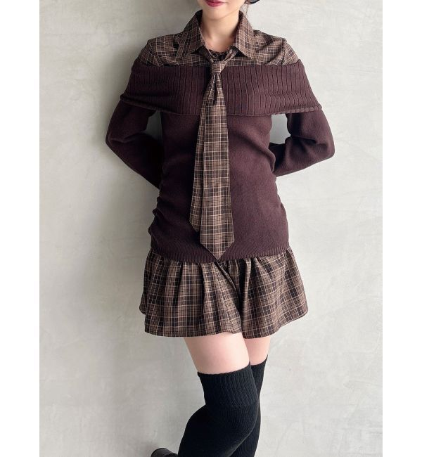 RESEXXY「チェックミニフレアスカート【セットアップ着用可能】」|スカート|