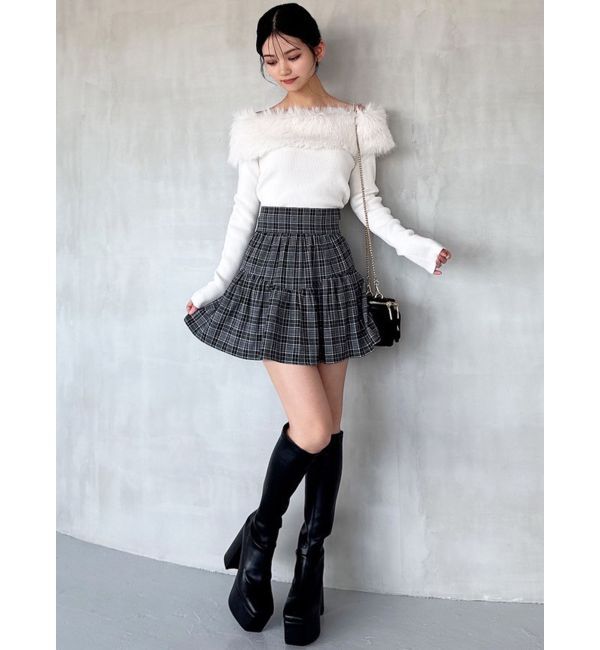 RESEXXY「チェックミニフレアスカート【セットアップ着用可能】」|スカート|