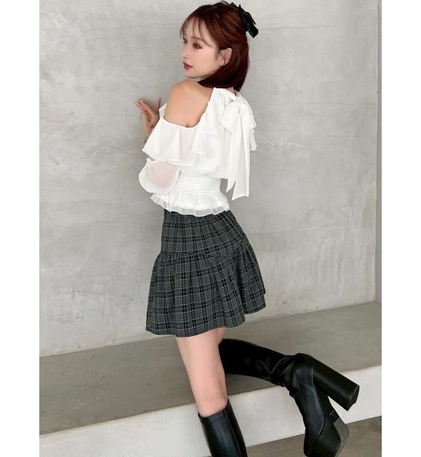 RESEXXY「チェックミニフレアスカート【セットアップ着用可能】」|スカート|