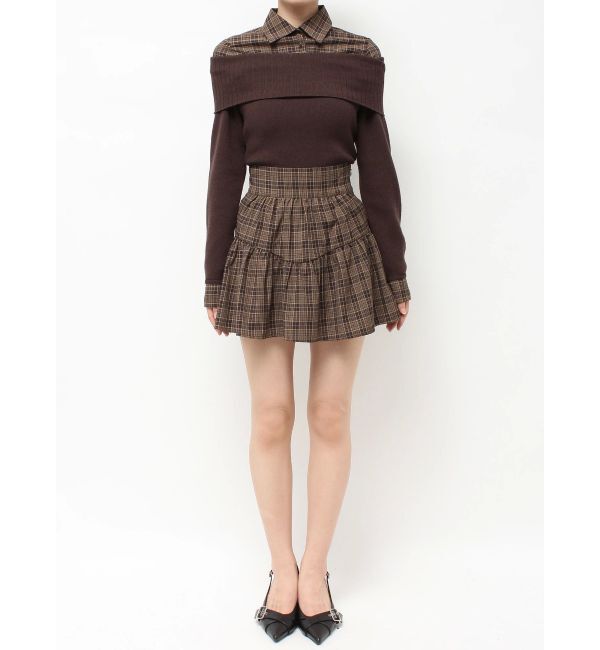 RESEXXY「チェックミニフレアスカート【セットアップ着用可能】」|スカート|