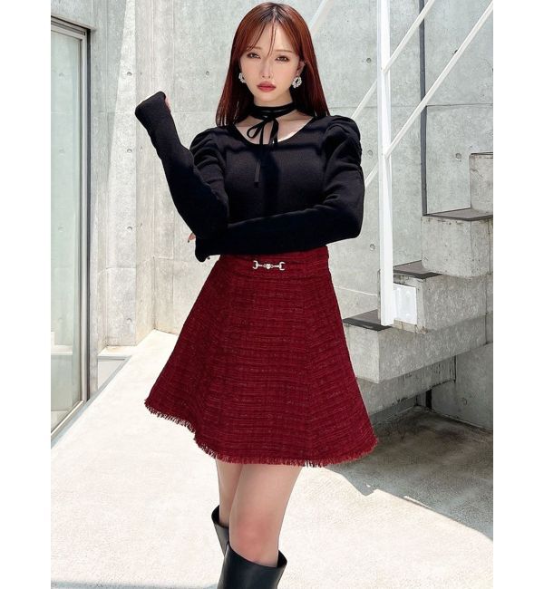 RESEXXY「フリンジツイードミニスカート【セットアップ着用可能】」|スカート|