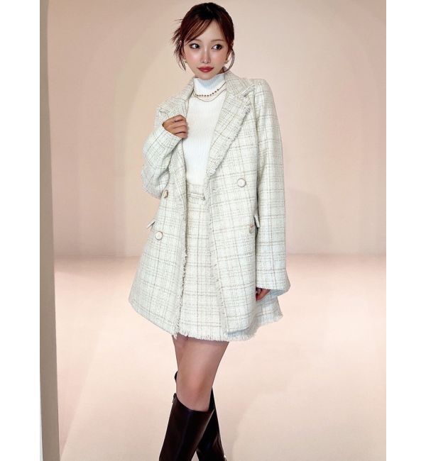 RESEXXY「フリンジツイードミニスカート【セットアップ着用可能】」|スカート|