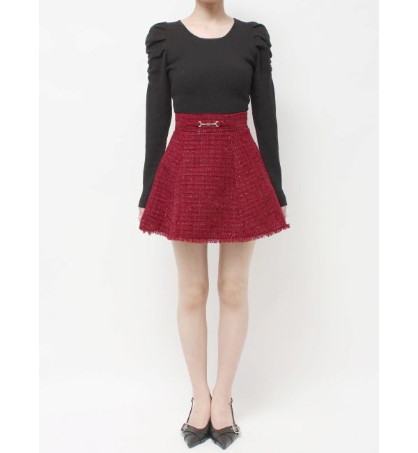 RESEXXY「フリンジツイードミニスカート【セットアップ着用可能】」|スカート|