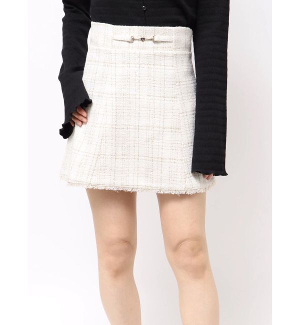 RESEXXY「フリンジツイードミニスカート【セットアップ着用可能】」|スカート|