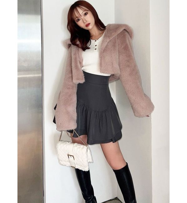 RESEXXY「フラッフィービッグカラーブルゾン」|ブルゾン・スタジャン|