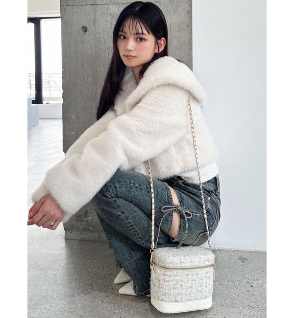 RESEXXY「フラッフィービッグカラーブルゾン」|ブルゾン・スタジャン|