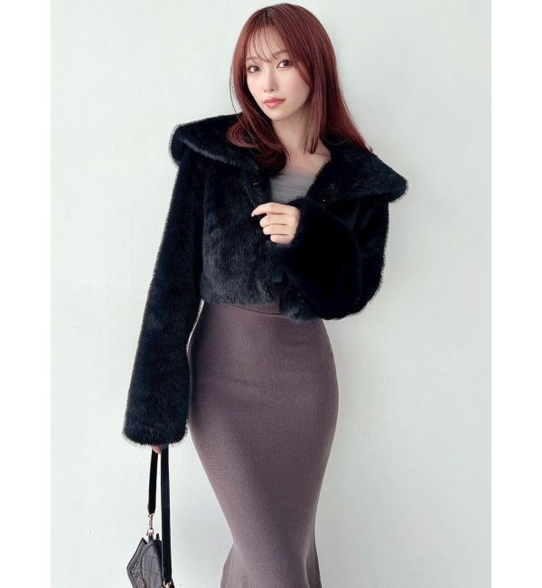 RESEXXY「フラッフィービッグカラーブルゾン」|ブルゾン・スタジャン|