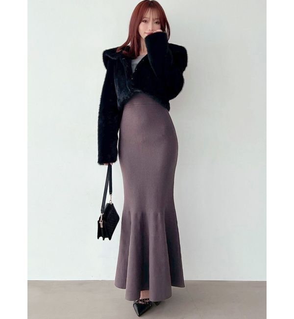 RESEXXY「フラッフィービッグカラーブルゾン」|ブルゾン・スタジャン|