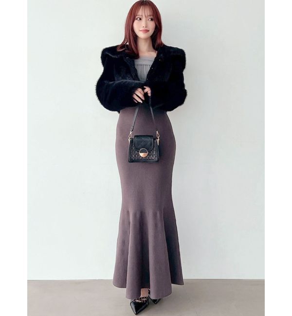 RESEXXY「フラッフィービッグカラーブルゾン」|ブルゾン・スタジャン|