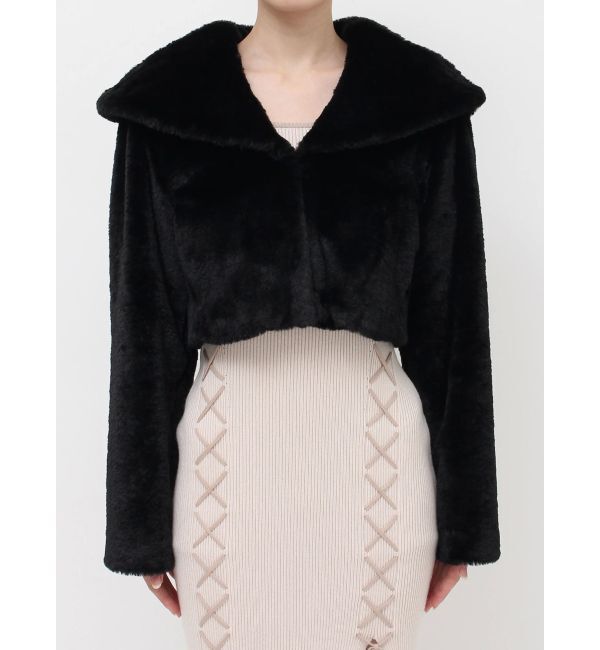 RESEXXY「フラッフィービッグカラーブルゾン」|ブルゾン・スタジャン|