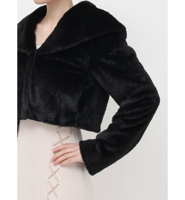 RESEXXY「フラッフィービッグカラーブルゾン」|ブルゾン・スタジャン|