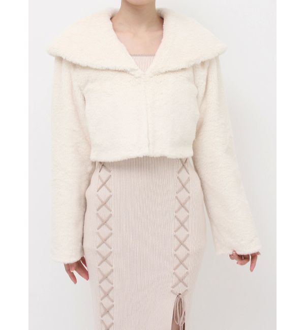 RESEXXY「フラッフィービッグカラーブルゾン」|ブルゾン・スタジャン|