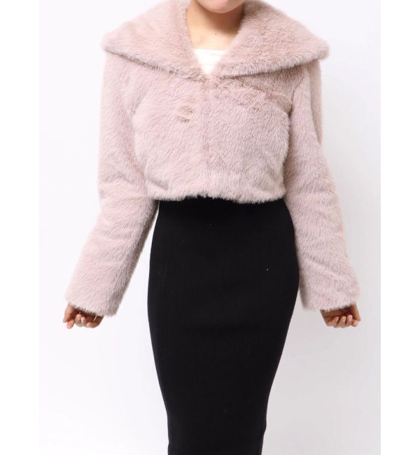 RESEXXY「フラッフィービッグカラーブルゾン」|ブルゾン・スタジャン|