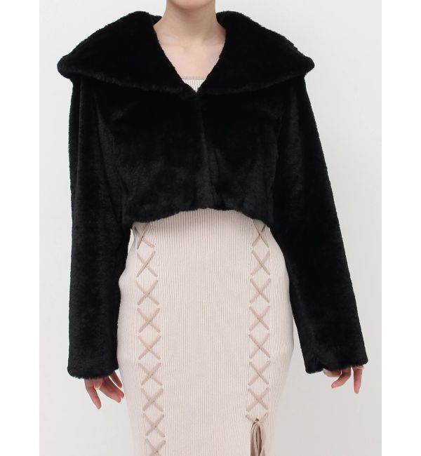 RESEXXY「フラッフィービッグカラーブルゾン」|ブルゾン・スタジャン|