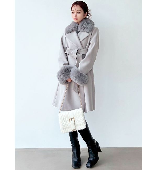 RESEXXY「キルティングファーコンパクトバッグ」|ハンドバッグ|