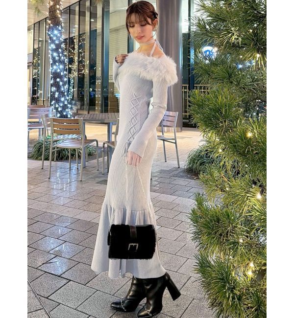 RESEXXY「キルティングファーコンパクトバッグ」|ハンドバッグ|