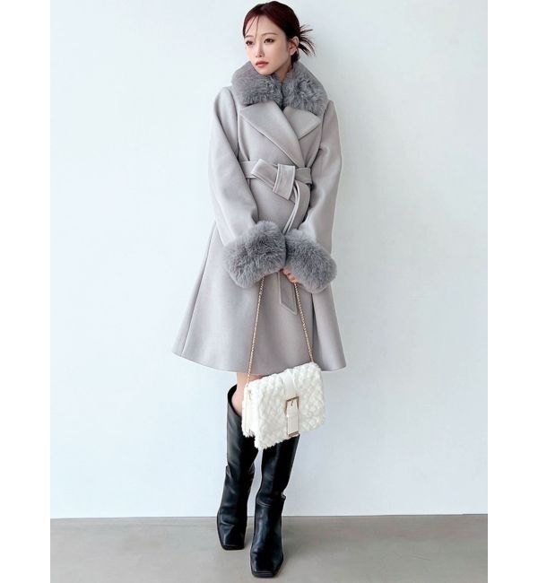 RESEXXY「キルティングファーコンパクトバッグ」|ハンドバッグ|