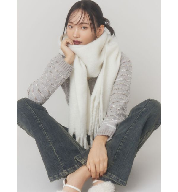 RESEXXY「ツイードボーダーニットカーディガン【セットアップ着用可能】」|カーディガン|