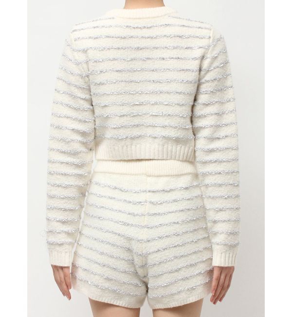 RESEXXY「ツイードボーダーニットカーディガン【セットアップ着用可能】」|カーディガン|