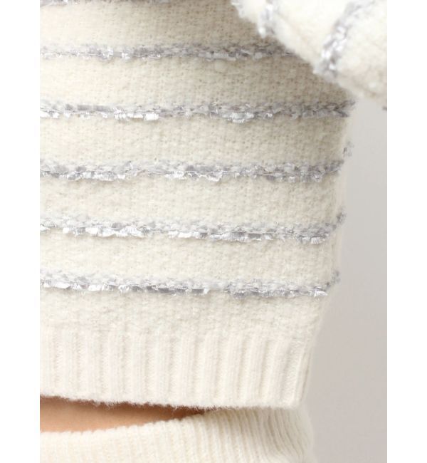 RESEXXY「ツイードボーダーニットカーディガン【セットアップ着用可能】」|カーディガン|