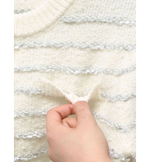 RESEXXY「ツイードボーダーニットカーディガン【セットアップ着用可能】」|カーディガン|