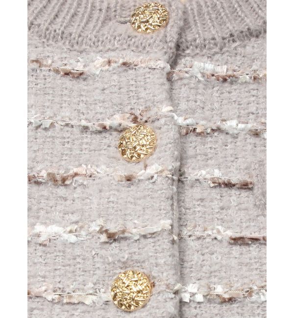 RESEXXY「ツイードボーダーニットカーディガン【セットアップ着用可能】」|カーディガン|