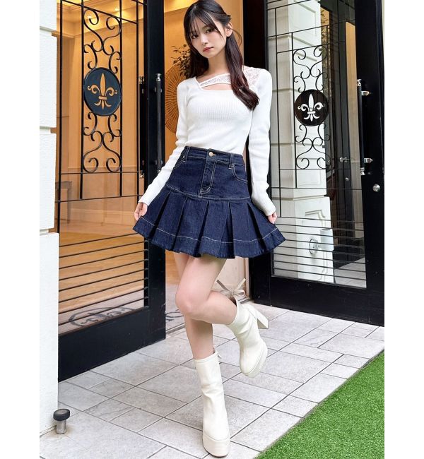 RESEXXY「ボリュームフリルデニムスカート」|スカート|