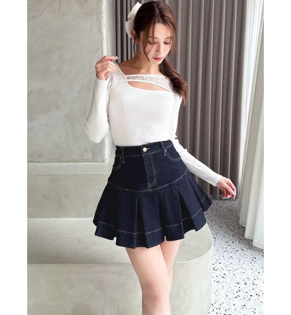 RESEXXY「ボリュームフリルデニムスカート」|スカート|