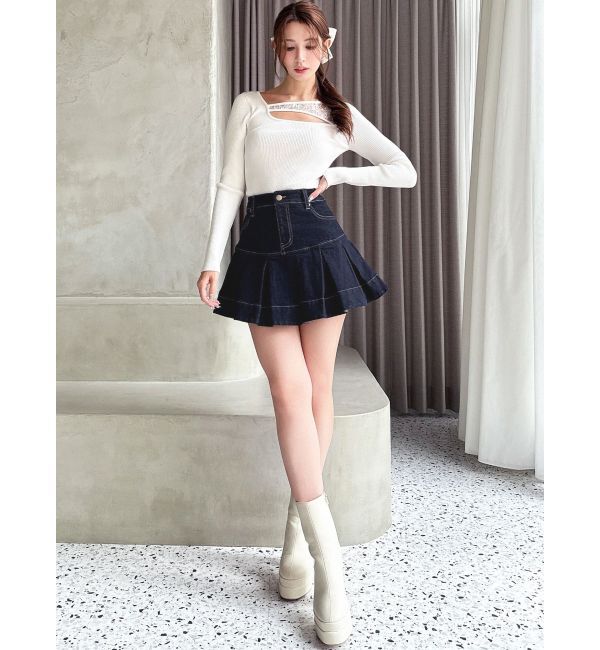 RESEXXY「ボリュームフリルデニムスカート」|スカート|