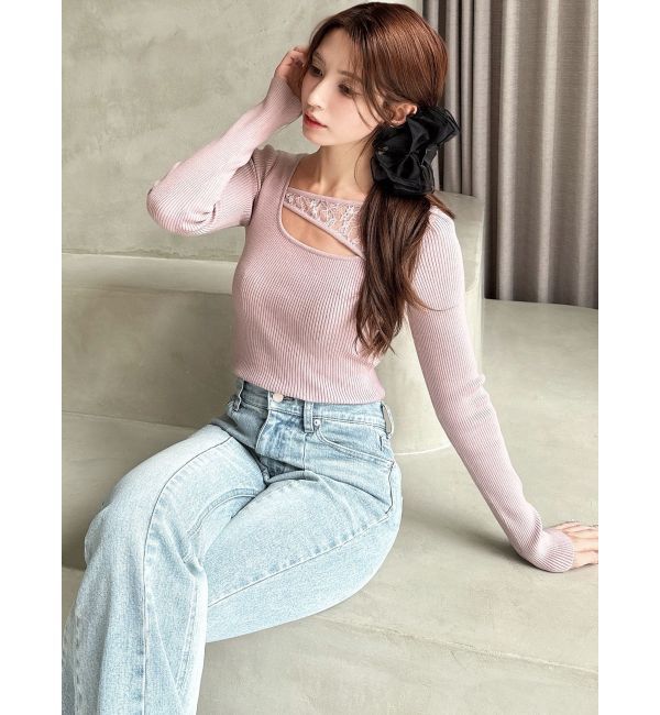 RESEXXY「レースコンビニットプルオーバー」|ニット・セーター|