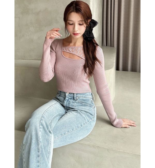 RESEXXY「レースコンビニットプルオーバー」|ニット・セーター|