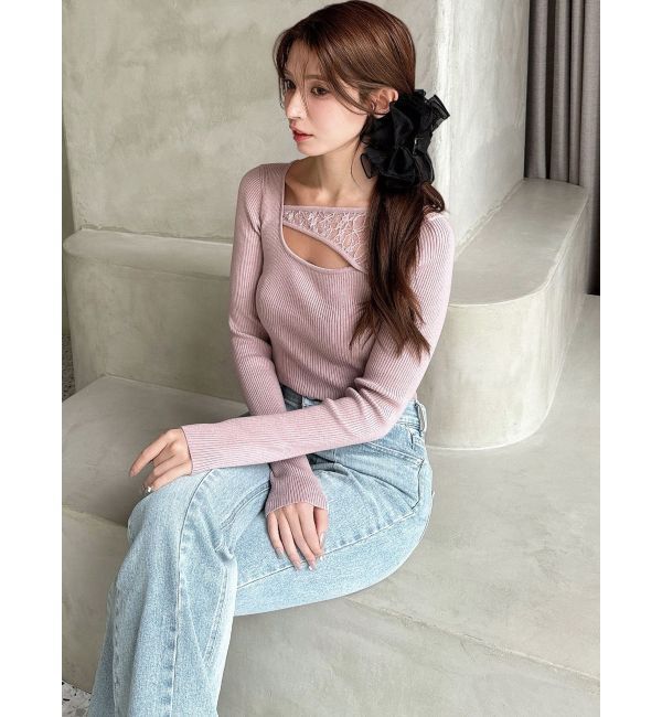 RESEXXY「レースコンビニットプルオーバー」|ニット・セーター|