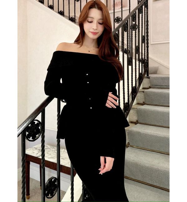 RESEXXY「オフショルペプラムニットトップス【セットアップ着用可能】」|ニット・セーター|