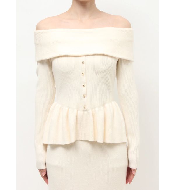 RESEXXY「オフショルペプラムニットトップス【セットアップ着用可能】」|ニット・セーター|