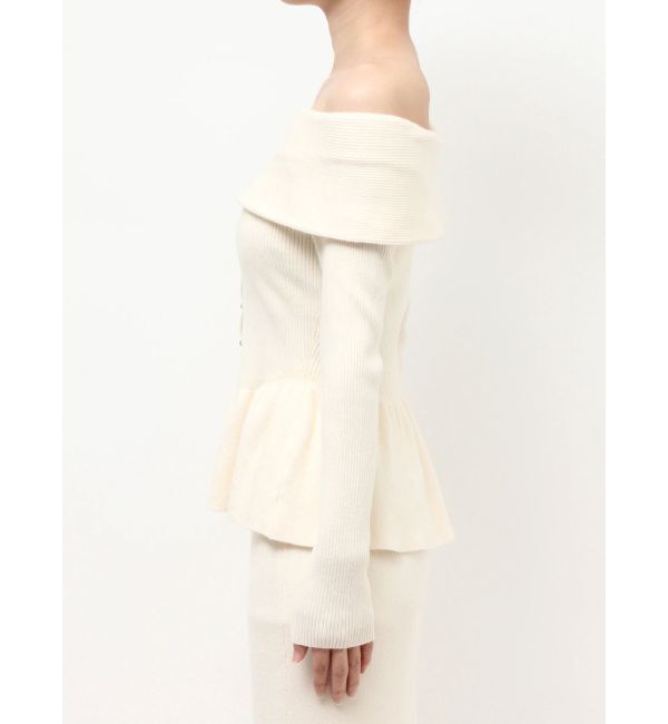 RESEXXY「オフショルペプラムニットトップス【セットアップ着用可能】」|ニット・セーター|