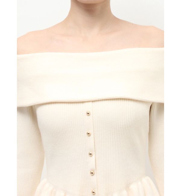 RESEXXY「オフショルペプラムニットトップス【セットアップ着用可能】」|ニット・セーター|